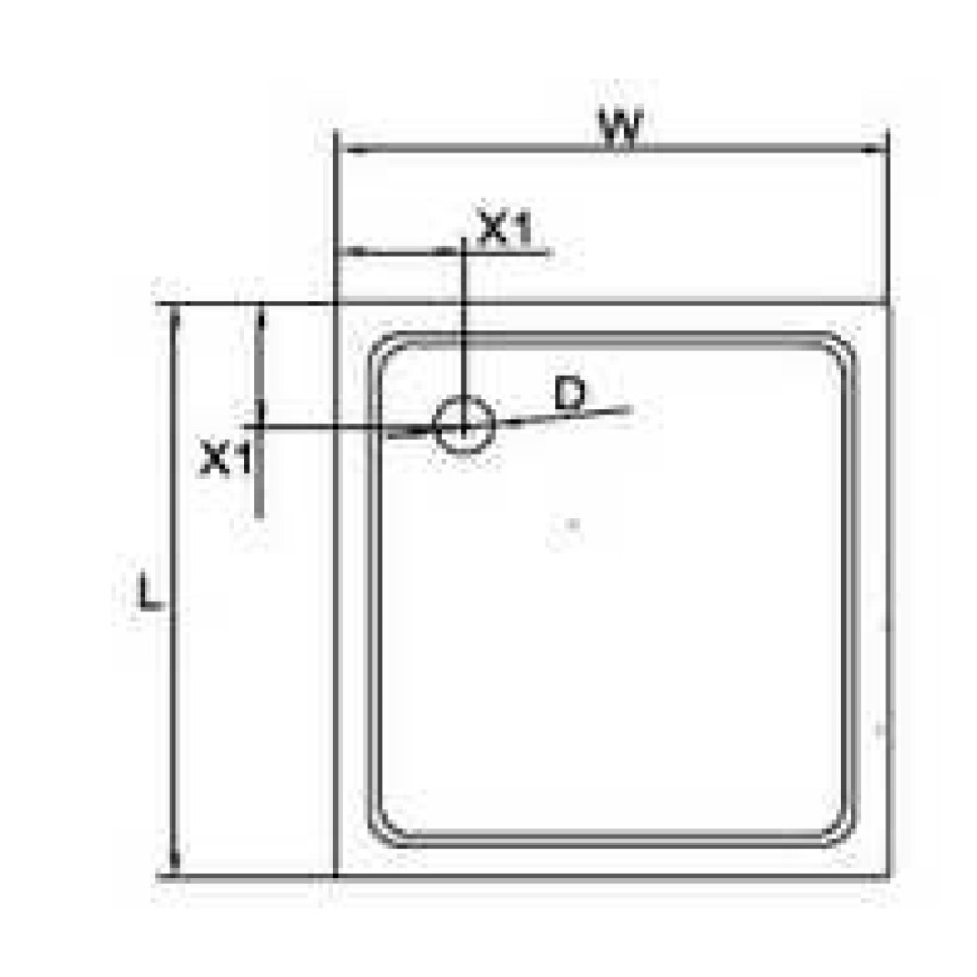 Поддон душевой Cezares SMC TRAY-M-A-100-35-W