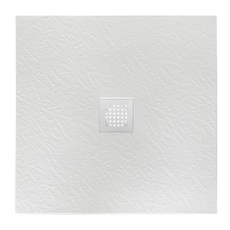 Душевой поддон BelBagno TRAY-MR-UNO-A-80-35-W-BO, 80 х 80 см, белый матовый, квадратный, сифон белый матовый