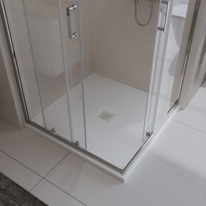 Душевой поддон BelBagno TRAY-MR-UNO-A-80-35-W-BO, 80 х 80 см, белый матовый, квадратный, сифон белый матовый