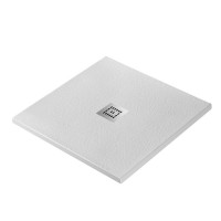 Душевой поддон BelBagno TRAY-MR-UNO-A-80-35-W-CR, 80 х 80 см, белый, квадратный, сифон хром