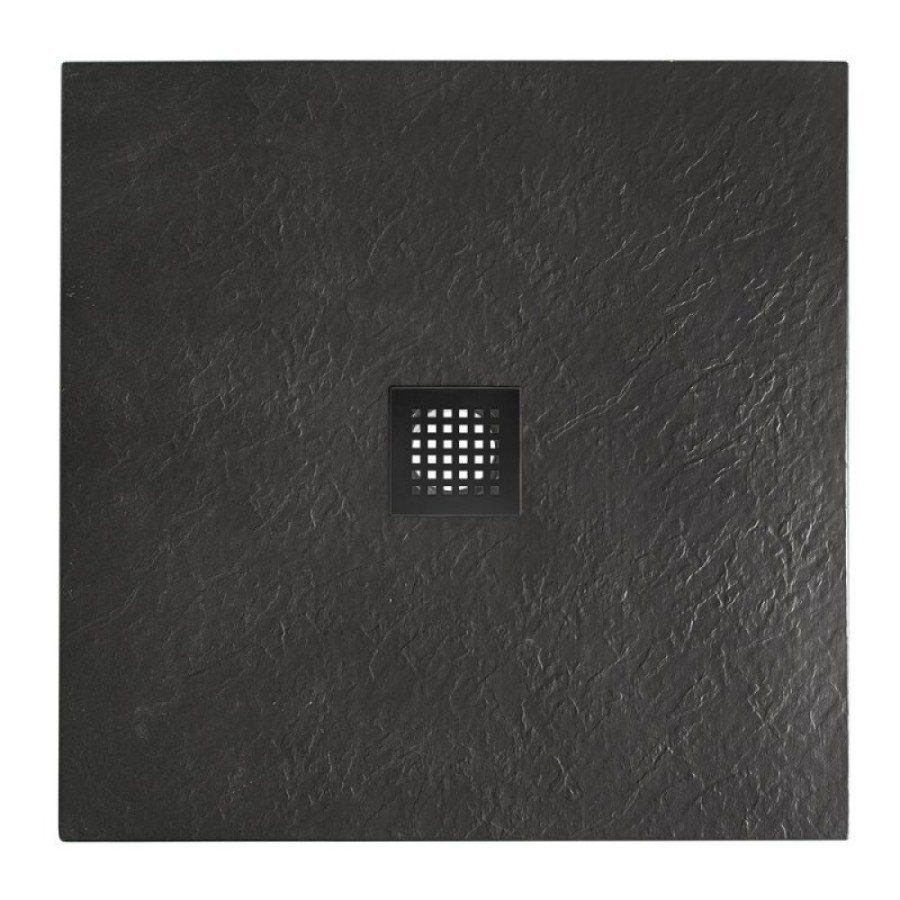 Душевой поддон BelBagno TRAY-MR-UNO-A-90-35-NERO-NO, 90 х 90 см, черный матовый, квадратный, сифон черный матовый