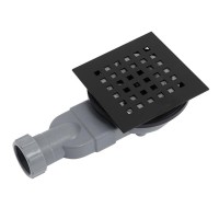 Душевой поддон BelBagno TRAY-MR-UNO-A-90-35-NERO-NO, 90 х 90 см, черный матовый, квадратный, сифон черный матовый