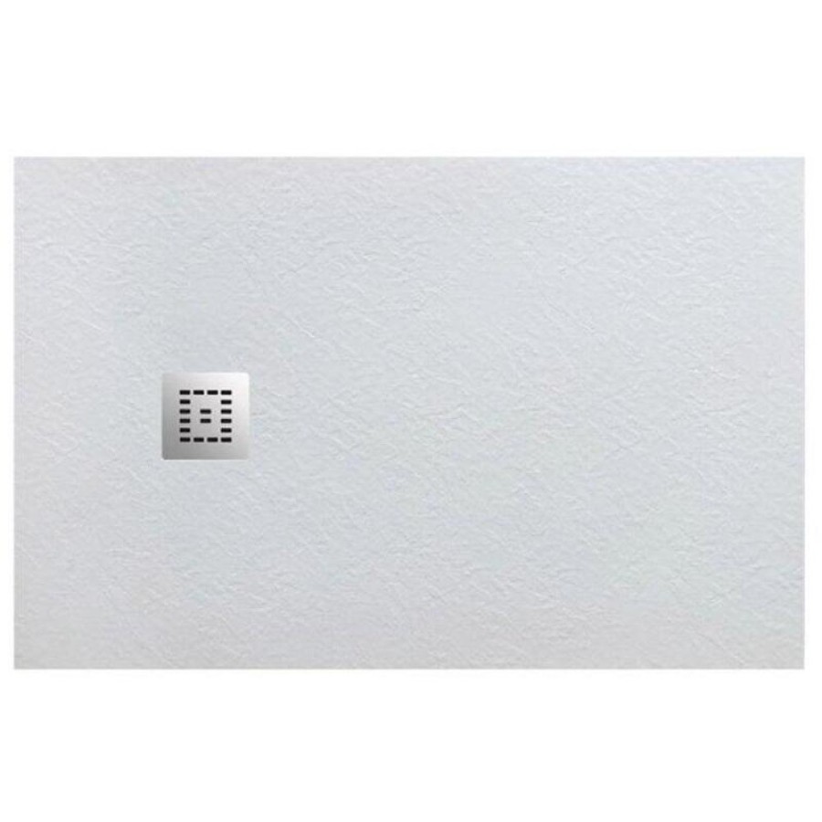 Душевой поддон BelBagno Uno TRAY-MR-UNO-AH-100/80-35-W-CR, 100 х 80 см прямоугольный, с сифоном, белый