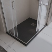 Душевой поддон BelBagno Uno TRAY-MR-UNO-AH-120/90-35-NERO-CR, 120 х 90 см прямоугольный, с сифоном, черный матовый