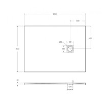 Душевой поддон BelBagno Uno TRAY-MR-UNO-AH-120/90-35-NERO-CR, 120 х 90 см прямоугольный, с сифоном, черный матовый