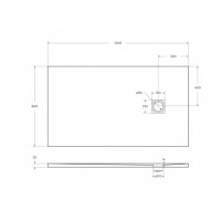 Душевой поддон BelBagno TRAY-MR-UNO-AH-140/80-35-W-CR, 140 х 80 см прямоугольный, с сифоном, белый