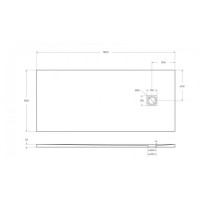 Душевой поддон BelBagno Uno, TRAY-MR-UNO-AH-180/80-35-W-CR, 180 х 80 см, прямоугольный, с сифоном, белый
