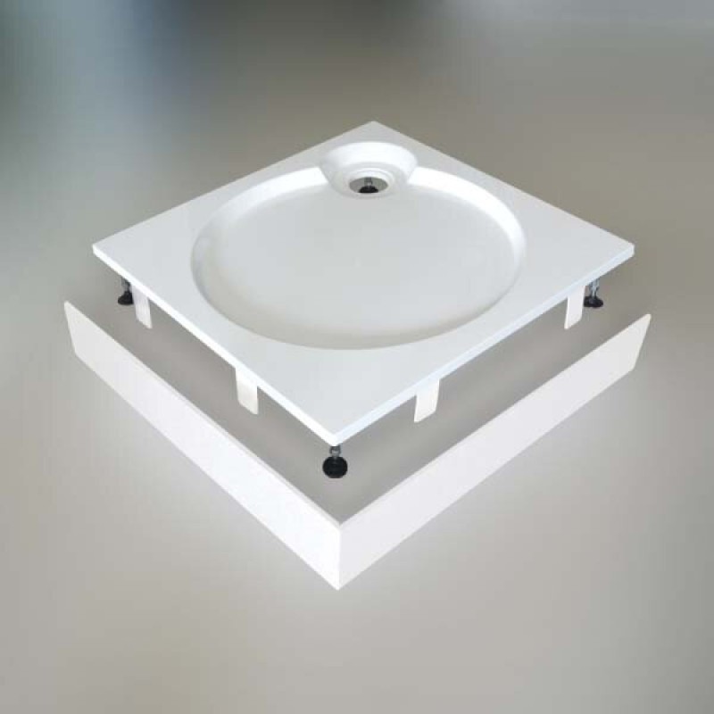 Поддон душевой Cezares Tray TRAY-S-A-80-56-W, 80 х 80 см, белый, из искусственного камня