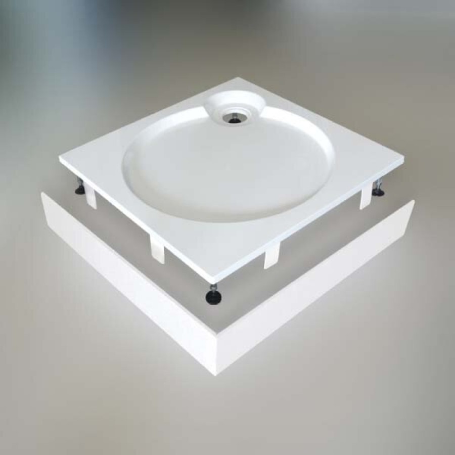 Поддон душевой Cezares Tray TRAY-S-A-80-56-W, 80 х 80 см, белый, из искусственного камня