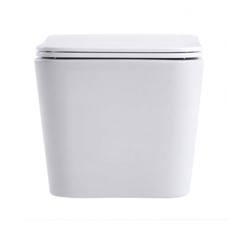 Подвесной безободковый унитаз Aquanet Trend 276396 W, крышка микролифт Slimseat, цвет белый