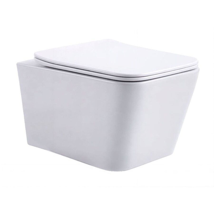 Подвесной безободковый унитаз Aquanet Trend 276396 W, крышка микролифт Slimseat, цвет белый