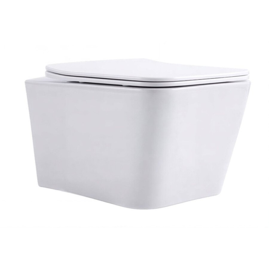 Подвесной безободковый унитаз Aquanet Trend 276396 W, крышка микролифт Slimseat, цвет белый