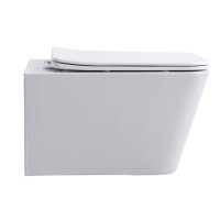 Подвесной безободковый унитаз Aquanet Trend 276396 W, крышка микролифт Slimseat, цвет белый