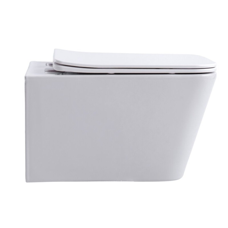 Подвесной безободковый унитаз Aquanet Trend 276396 W, крышка микролифт Slimseat, цвет белый