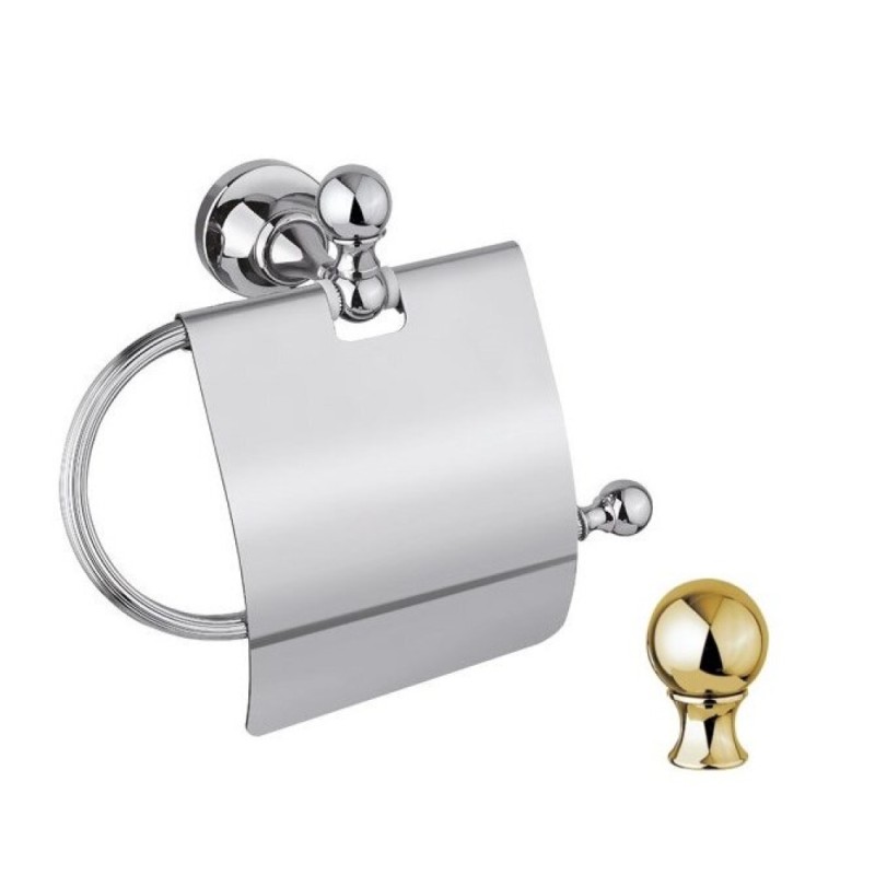 Бумагодержатель Cezares Olimp TRH-02-Sw цвет бронза, ручки Swarovski