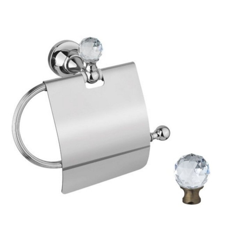 Бумагодержатель Cezares Olimp TRH-03/24-Sw цвет золото, ручки Swarovski