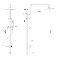 Душевой гарнитур BelBagno Trula TRU-COLD-U-CRM, хром