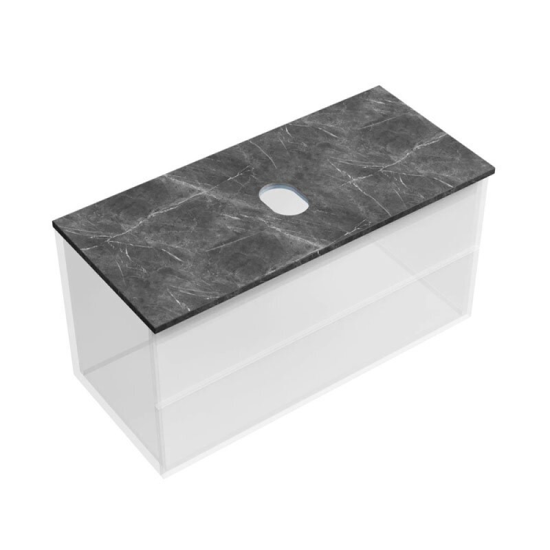 Столешница Sancos, 100 х 46 см, без отверстия под смеситель, цвет Black Sky, TT100A1