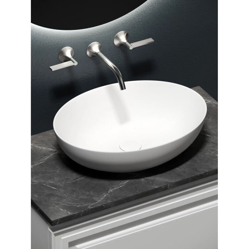 Столешница Sancos, 100 х 46 см, без отверстия под смеситель, цвет Black Sky, TT100A1