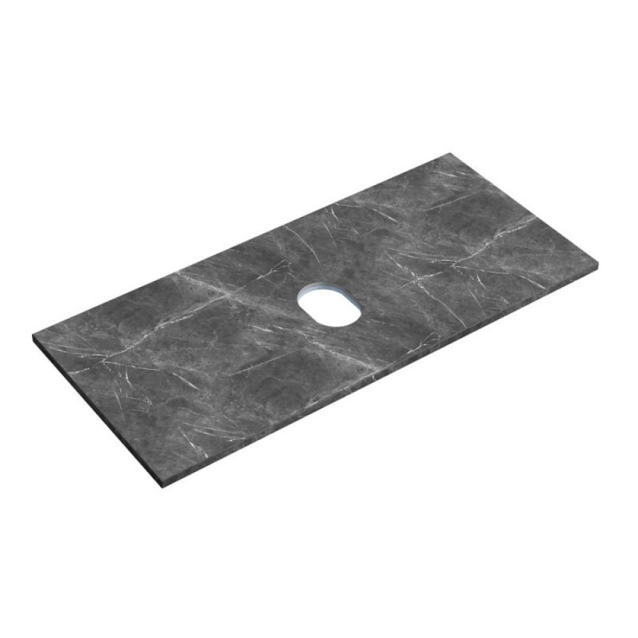 Столешница Sancos, 100 х 46 см, без отверстия под смеситель, цвет Black Sky, TT100A1