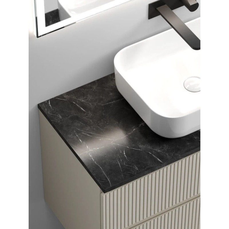 Столешница Sancos, 100 х 46 см, без отверстия под смеситель, цвет Black Sky, TT100A1
