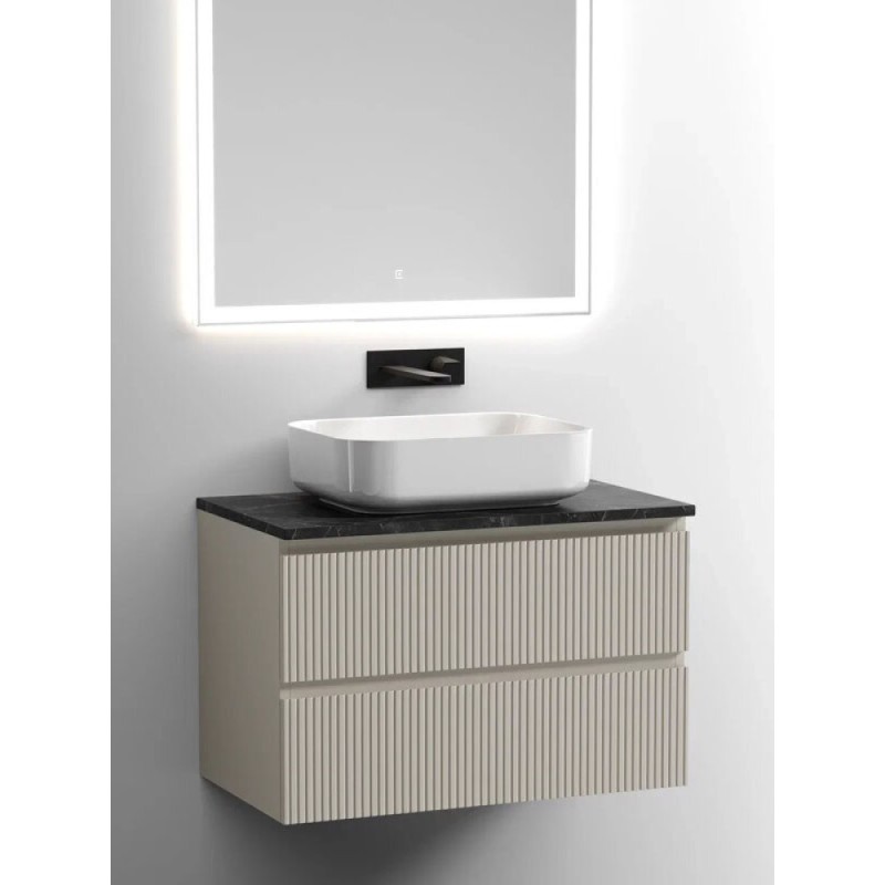 Столешница Sancos, 100 х 46 см, без отверстия под смеситель, цвет Black Sky, TT100A1