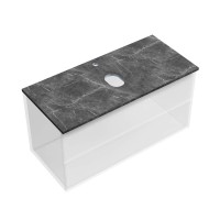 Столешница Sancos, 100 х 46 см, с отверстием под смеситель, цвет Black Sky, TT100A1X