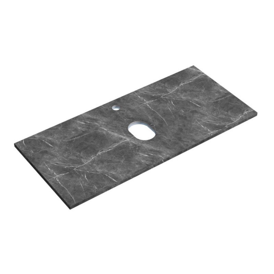 Столешница Sancos, 100 х 46 см, с отверстием под смеситель, цвет Black Sky, TT100A1X