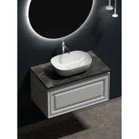 Столешница Sancos, 100 х 46 см, с отверстием под смеситель, цвет Black Sky, TT100A1X
