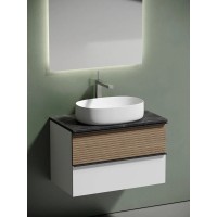 Столешница Sancos, 100 х 46 см, с отверстием под смеситель, цвет Black Sky, TT100A1X