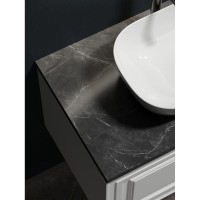 Столешница Sancos, 100 х 46 см, с отверстием под смеситель, цвет Black Sky, TT100A1X