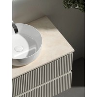 Столешница Sancos, 100 х 46 см, без отверстия под смеситель, цвет Kreman, TT100A2