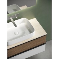 Столешница Sancos, 100 х 46 см, без отверстия под смеситель, цвет Kreman, TT100A2