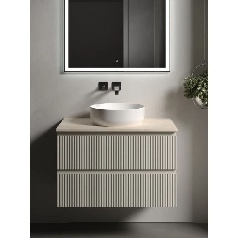 Столешница Sancos, 100 х 46 см, без отверстия под смеситель, цвет Kreman, TT100A2