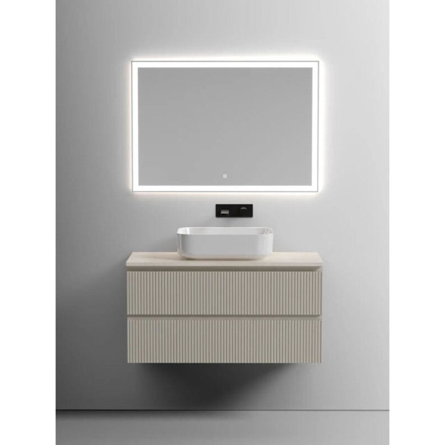 Столешница Sancos, 100 х 46 см, без отверстия под смеситель, цвет Kreman, TT100A2