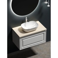 Столешница Sancos, 100 х 46 см, с отверстием под смеситель, цвет Kreman, TT100A2X