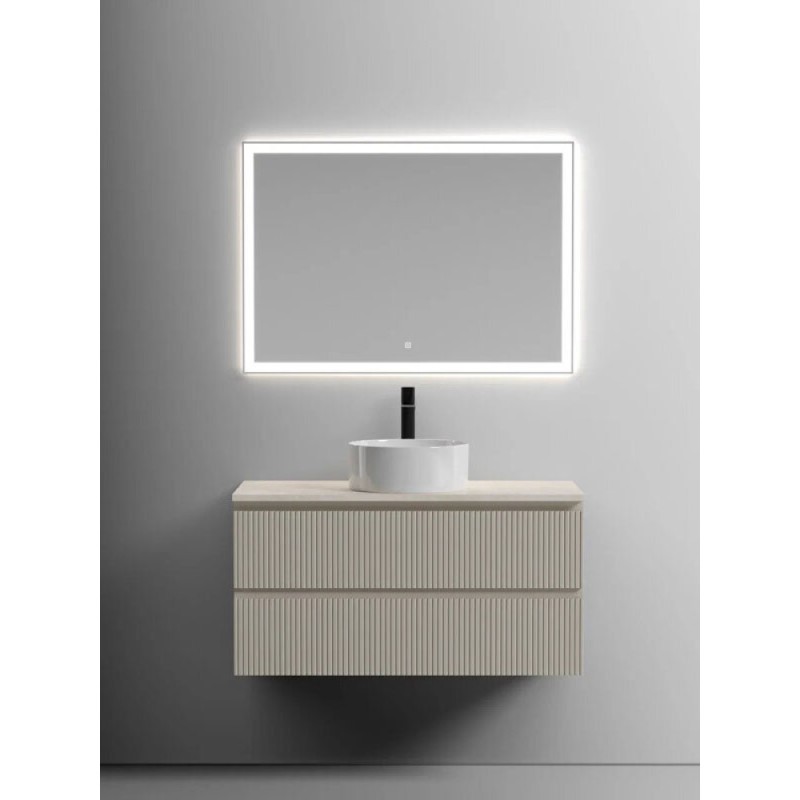Столешница Sancos, 100 х 46 см, с отверстием под смеситель, цвет Kreman, TT100A2X