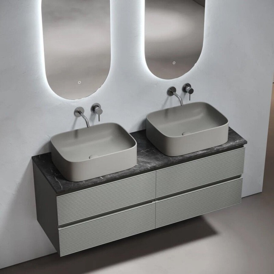 Столешница Sancos TT140A1, 140 см, без отверстия под смеситель, керамогранит, цвет Black Sky