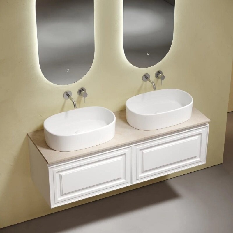 Столешница Sancos TT140A2, 140 см, без отверстия под смеситель, керамогранит, цвет Kreman
