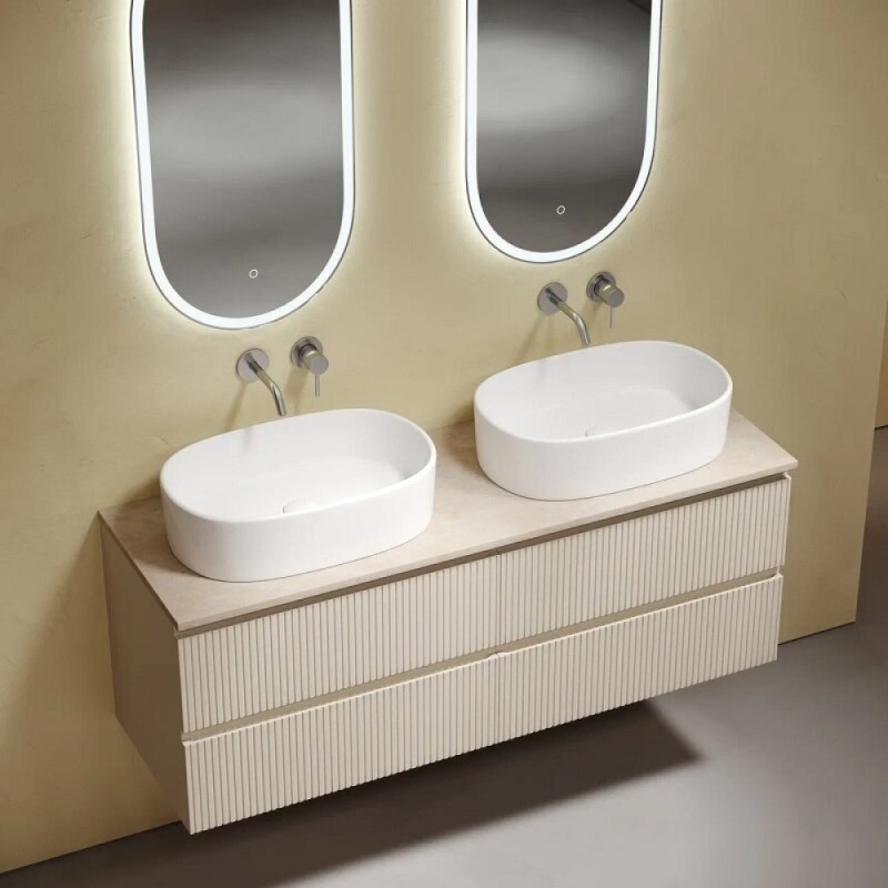 Столешница Sancos TT140A2, 140 см, без отверстия под смеситель, керамогранит, цвет Kreman