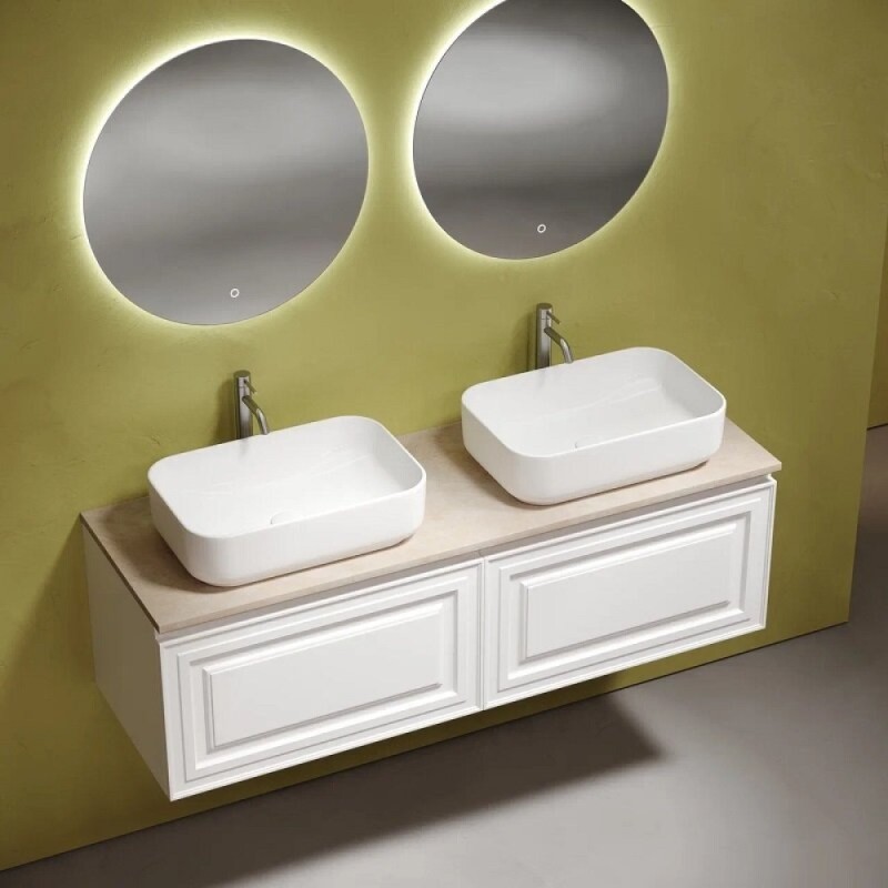 Столешница Sancos TT140A2X, 140 см, керамогранит, 2 отверстия под смеситель, цвет Kreman