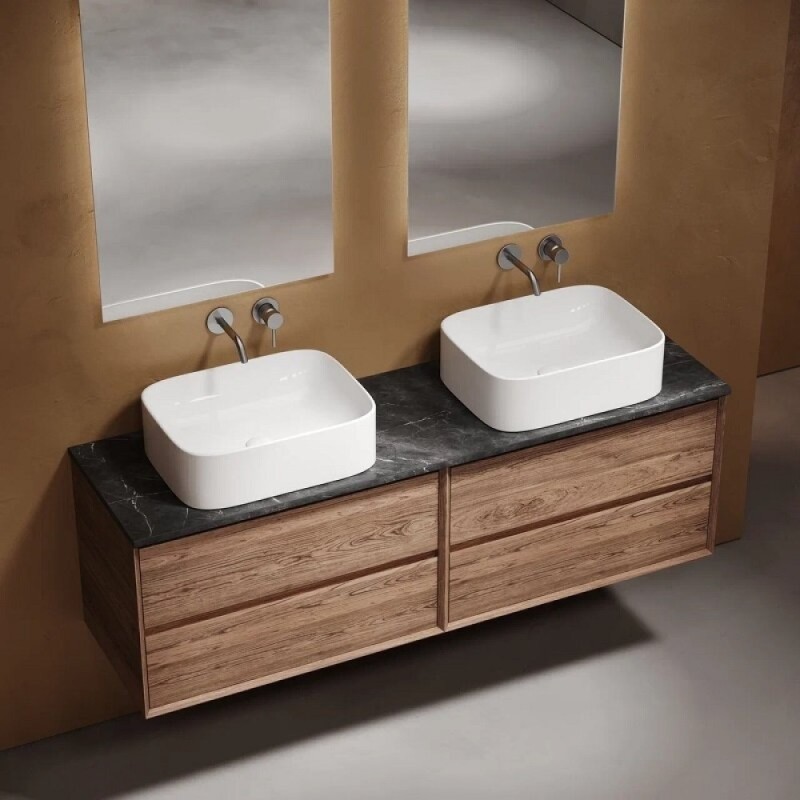 Столешница Sancos TT160A1, 160 см, без отверстия под смеситель, керамогранит, цвет Black Sky