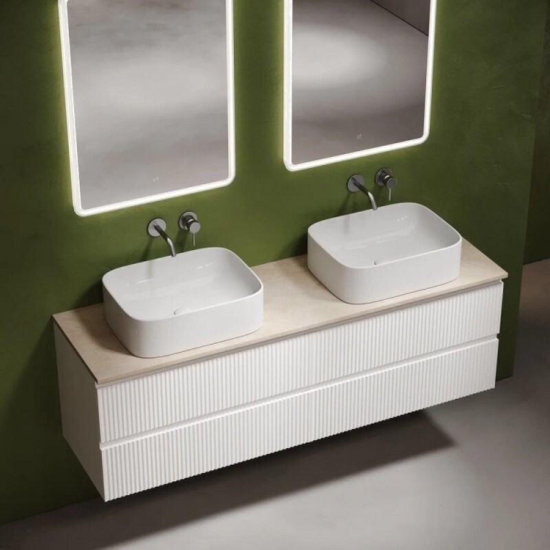 Столешница Sancos TT160A2, 160 см, без отверстия под смеситель, керамогранит, цвет Kreman