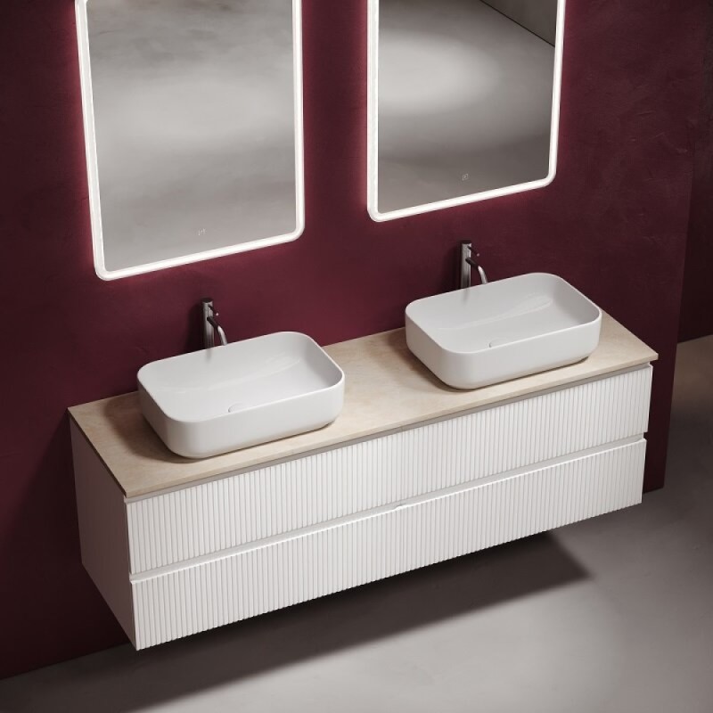 Столешница Sancos TT160A2X, 160 см, 2 отверстия под смеситель, керамогранит, цвет Kreman