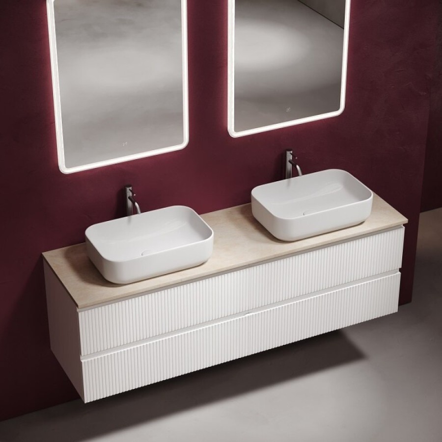 Столешница Sancos TT160A2X, 160 см, 2 отверстия под смеситель, керамогранит, цвет Kreman