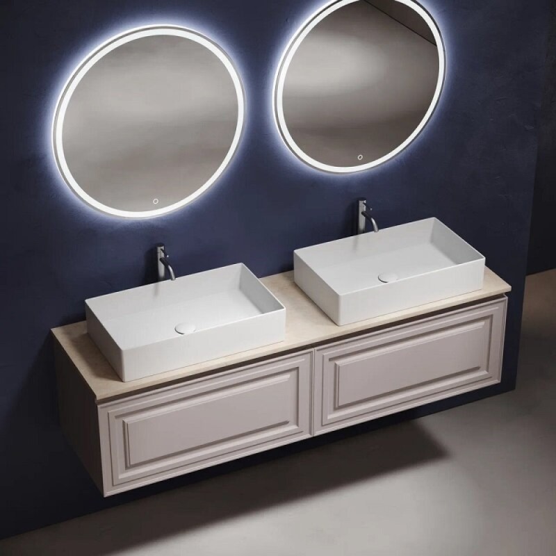 Столешница Sancos TT160A2X, 160 см, 2 отверстия под смеситель, керамогранит, цвет Kreman
