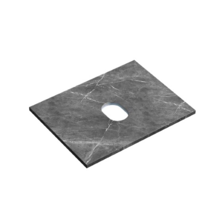 Столешница Sancos TT60A1, 60 см, керамогранит, без отверстия под смеситель, цвет black sky