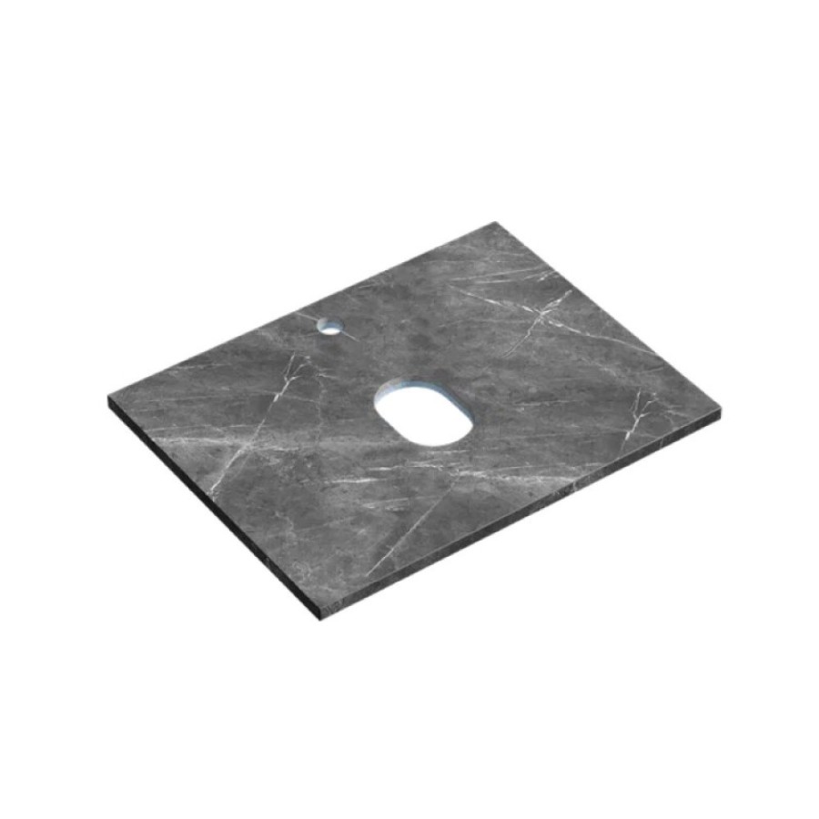 Столешница Sancos TT60A1X, 60 см, керамогранит, с отверстием под смеситель, цвет black sky