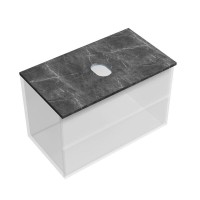 Столешница Sancos, 80 х 46 см, без отверстия под смеситель, цвет Black Sky, TT80A1