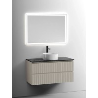 Столешница Sancos, 80 х 46 см, без отверстия под смеситель, цвет Black Sky, TT80A1